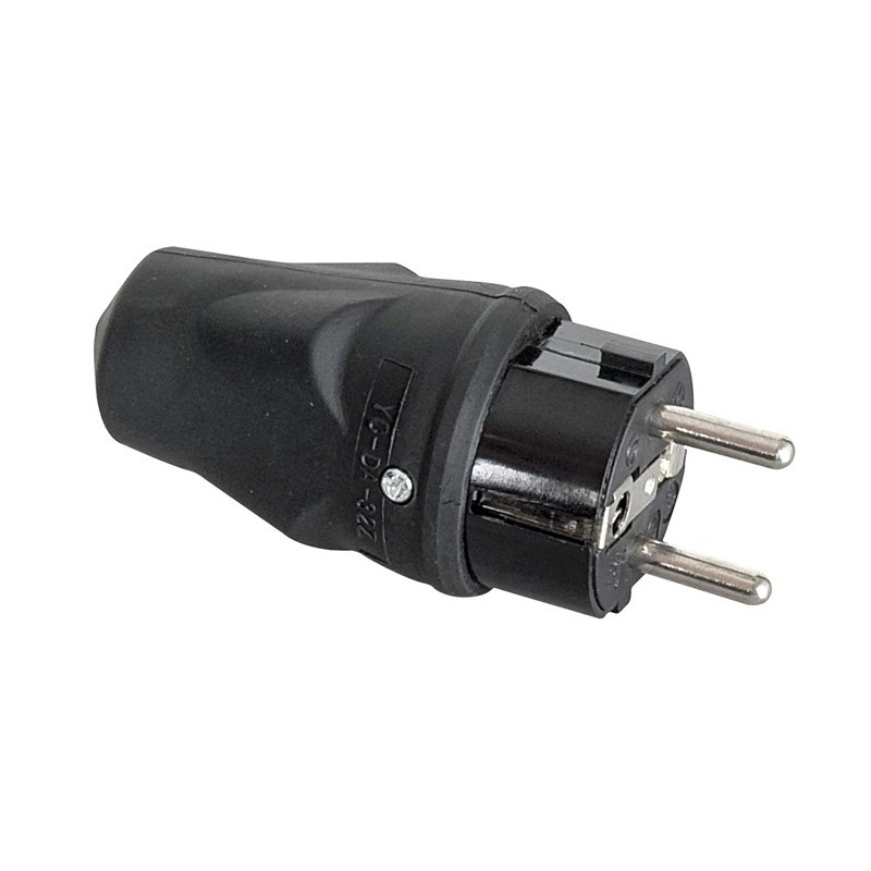 Showgear 90390 Rubber Schuko Connector Male